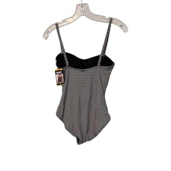 DKNY Black and White One Piece Swim Suit Size Medium - Picture 2 of 5